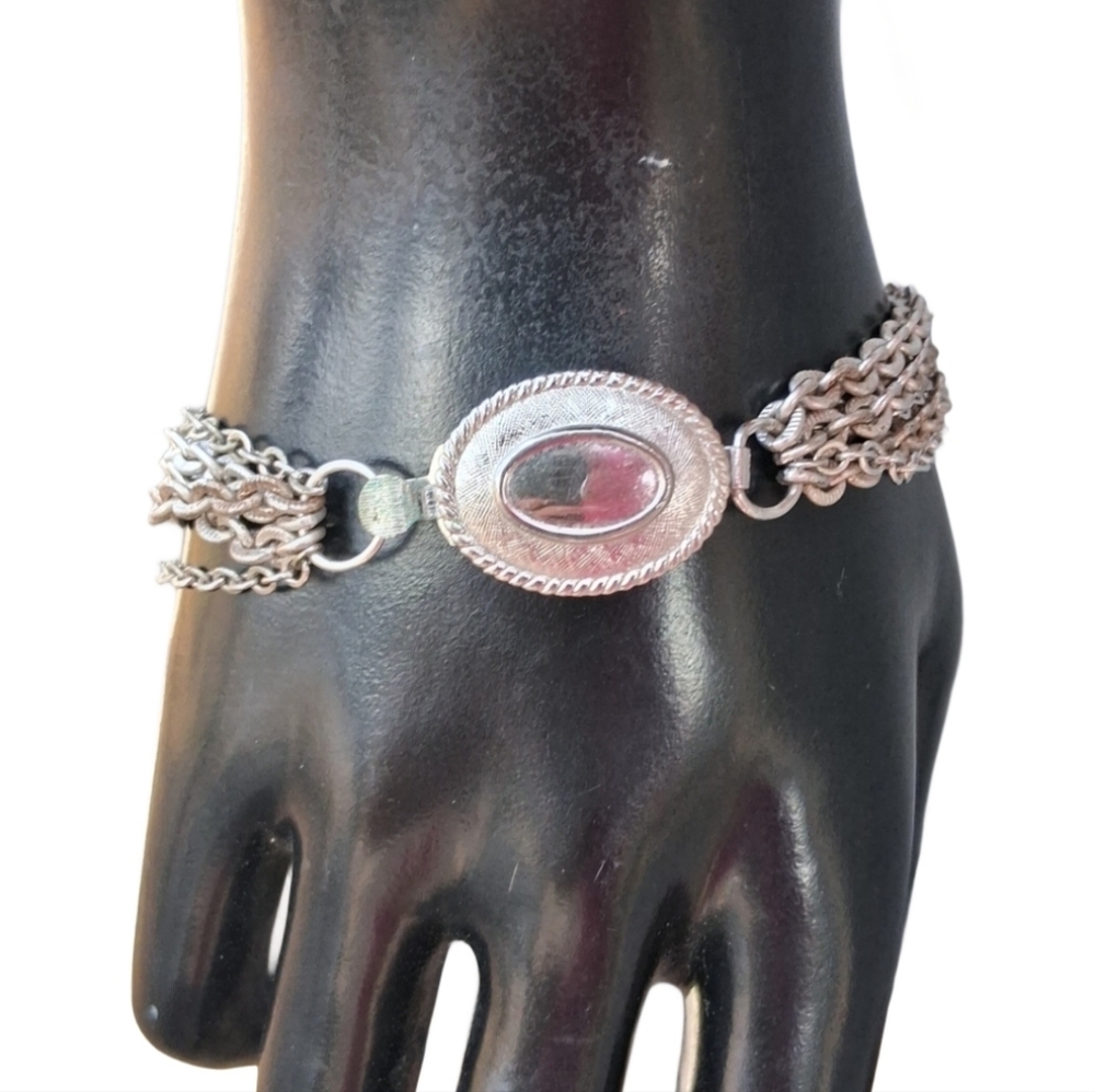 Vintage 1972 Avon "Convertible" Multi-Strand Silver Tone Bracelet